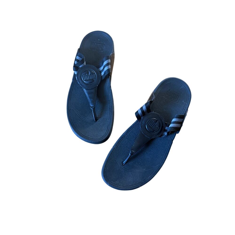 Fitflop women’s walkstar tie-post wedge sandals in black